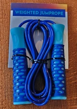NEW Vivitar Weighted Jump Rope Adjustable Height Blue