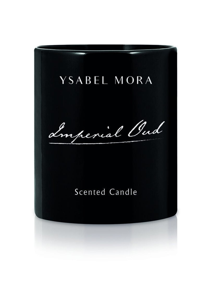 Bougie parfumée Oud Impérial de 250g à la cire végétale coulée main en pot de verre