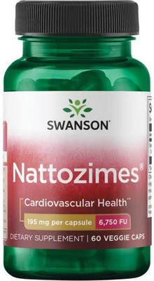Swanson Nattozimes 195 mg 6,750 FU, 60 Veggie Capsules Cardiovascular Health