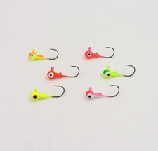 Lures Pro 100-60 PCs 1/8 1/16 1/32 oz Lead Fishing hooks Jig Heads Crappie