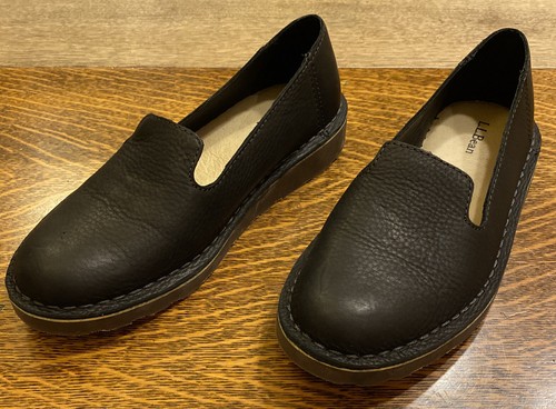 NWOB L.L. Bean Stonington Women's 7 Shoes Loafers Flats Black Leather Slip On - Picture 2 of 10