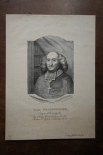 DENIS FRAYSSINOUS (1765-1841) PORTRAIT ENGRAVING 19th century, born in CURIERES ROUERGUE
