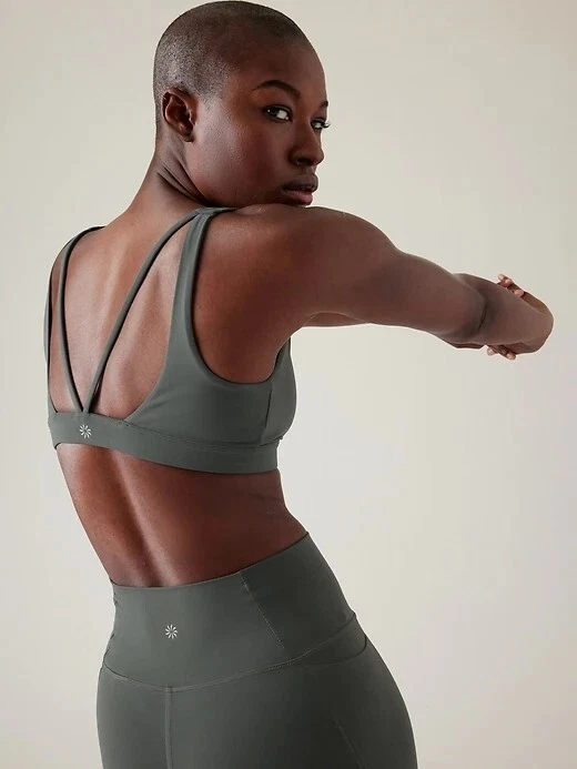 ATHLETA XS Exhale Bra A-C Bali Green XS Soft Sports Bra Yoga