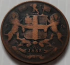 East India Company - 1/4 Anna, 1858, Heaton's Mint, England, Bronze (B-820)