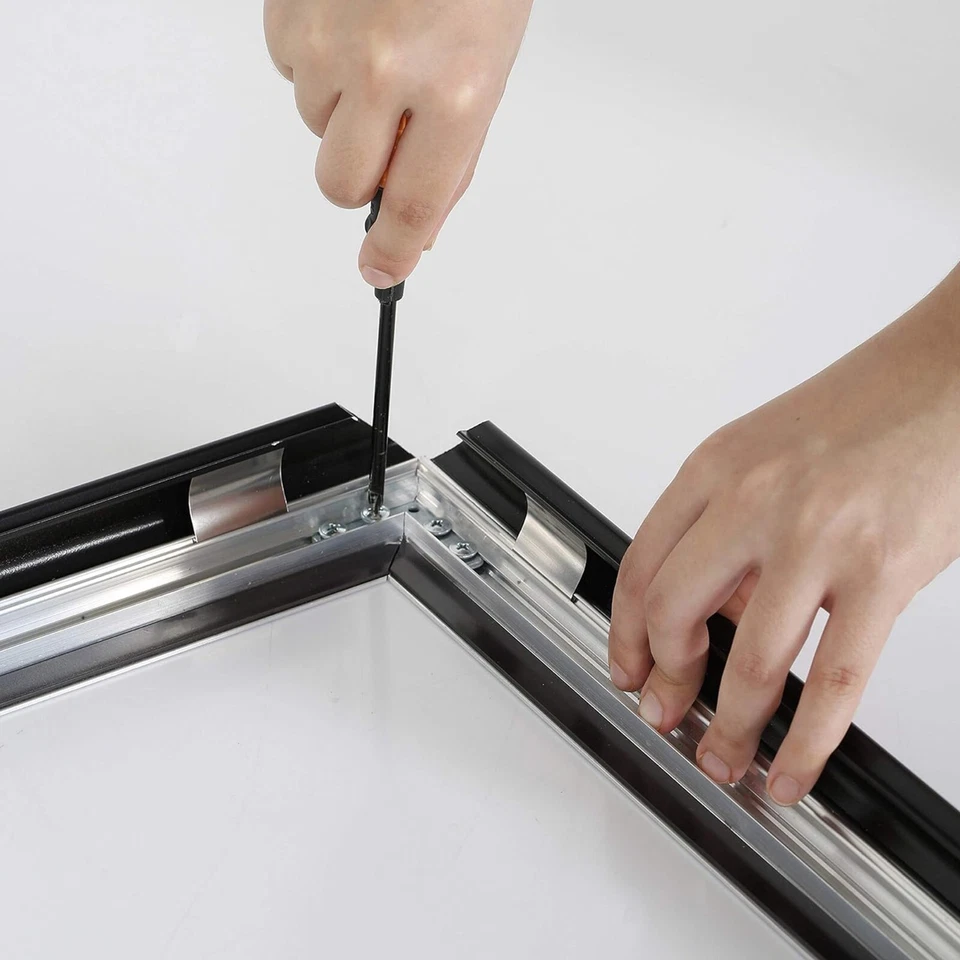 Portable Snap Poster Frame 1.25" Aluminum Front Loading Wall Mount 40x60 Black - Image 4 of 4