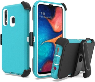 For Samsung Galaxy A20/A30 Heavy Duty Defender Case Shockproof Cover Belt Clip
