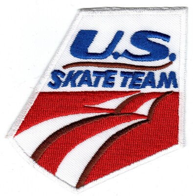 USA Olympic Skate Team Embroidered Iron On Patch *NOS* #674
