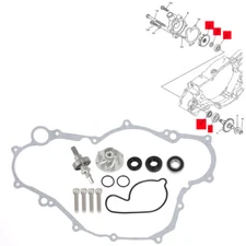 For Yamaha YZ450 Water Pump Impeller Shaft Gear Seal Gasket Rebuild Kit 2004-13