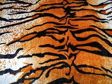 PANNESAMT Samt TIGER Tierfell  Fellimitat Stoff Stoffe Meterware NEU