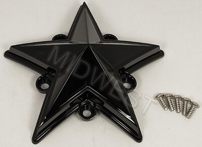 Single New KMC XD Series Gloss Black XD775 Replacement Star w Screws XDSTAR-GB