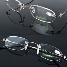 Rimless Reading Glasses Reader Spectacles Eyeglass +1.0 1.5 2.0 2.5 3.0 3.5 3.75