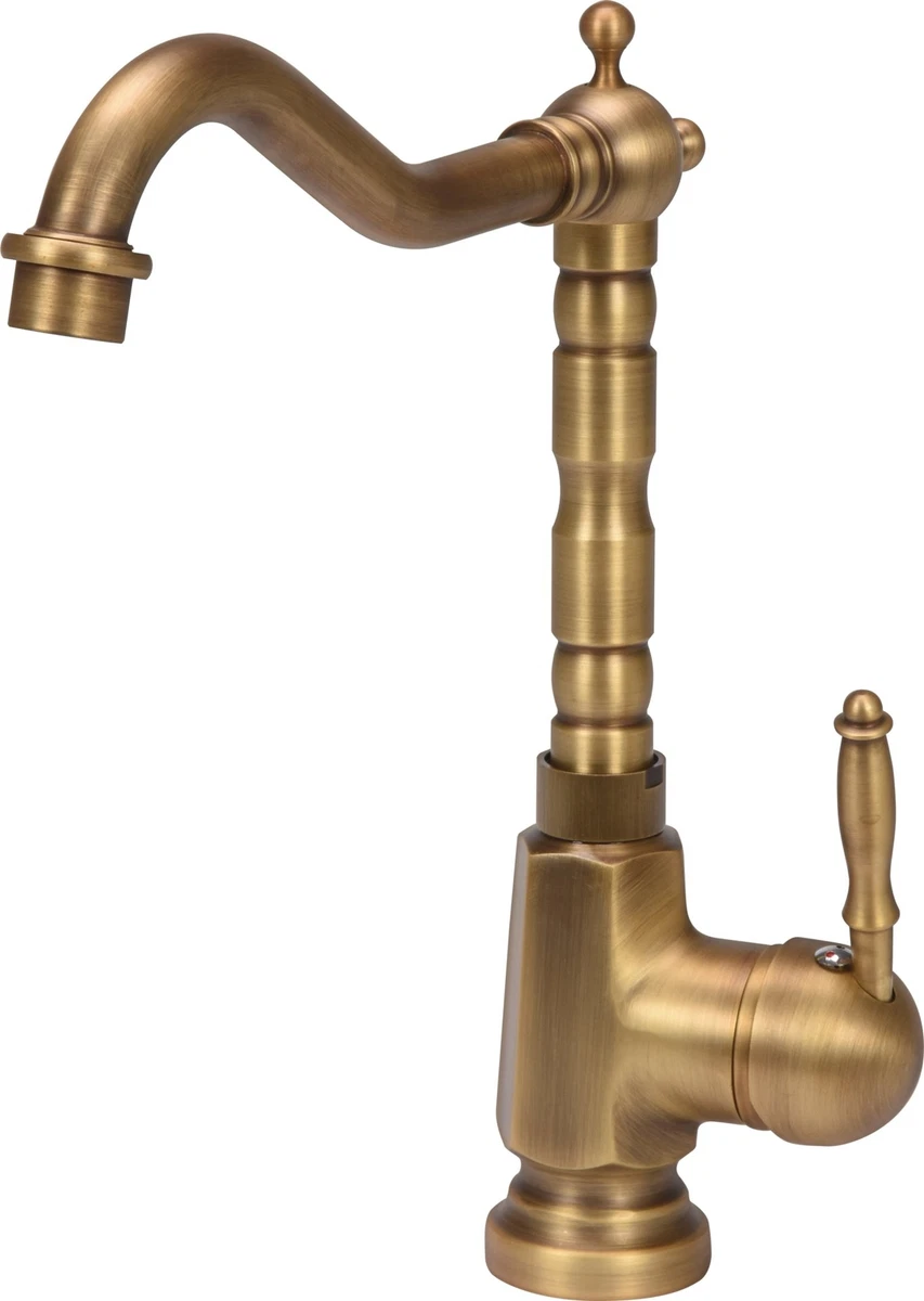 Robinet De Cuisine Mural Vintage - Robinet D'eau Chaude Et Froide Rotatif A 360 Robinet Mitigeur De Baignoire En Bronze 96158371