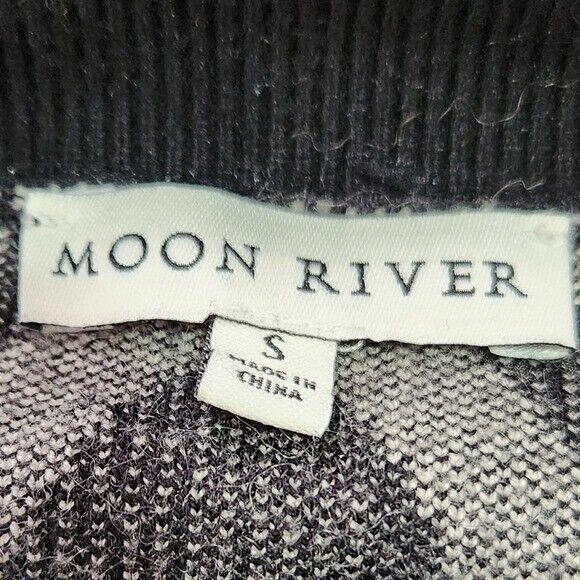 Moon River Lucija Zebra Sweater Black White Anthr… - image 5