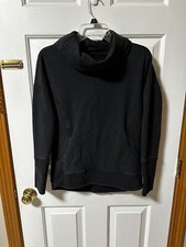 Lululemon Rest Day Pullover Sweatshirt Black Size 4 Kangaroo Style Zip pockets