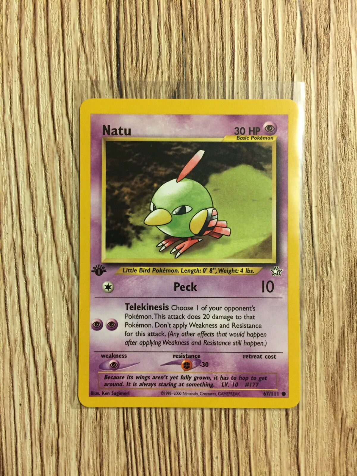 Natu 1st EDITION Neo Genesis Pokémon Card WOTC 67/111 NM