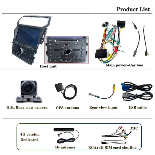 Car Navigation Stereo For Ford Explorer 2011-2019 10.1" IPS Touchscreen Headunit - Foto 15 di 15