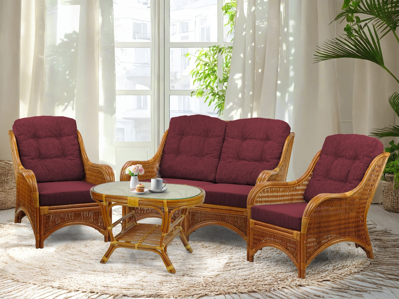 S Loveseat Coffee Table Dark Brown Cushions Colonial