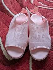 Womens Flat sling back shoes size 40 Pink opened toe design