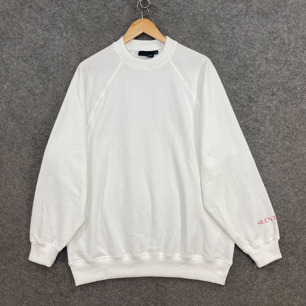 Clothing Mens Plain White Jumper NEW Silent Aura Jumper Mens