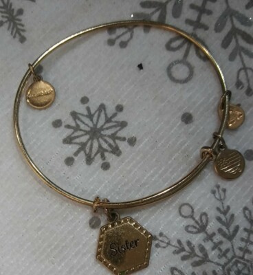 Alex And Ani Like A Sister At Me Silver Expandable Bangle Bracelet