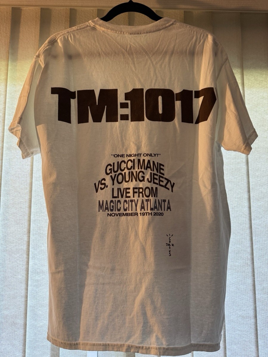 Gucci Mane vs. Young Jeezy Cactus Jack 2020 rap tee white Travis