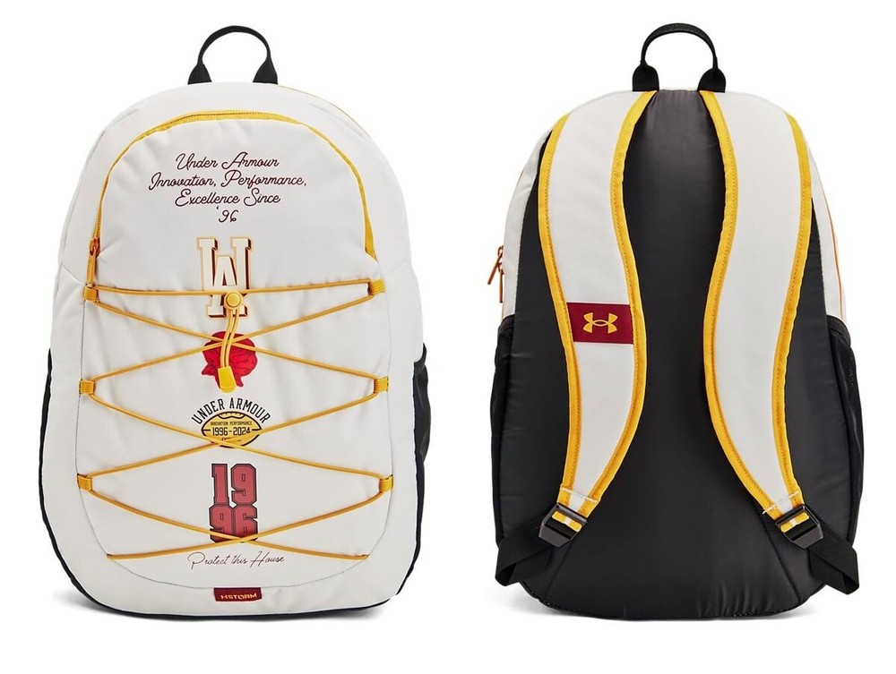 Under Armour Hustle Sport Kids Waterproof Backpack School Pack White NEW $45