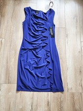 NWT Suzi Chin Fiesta womens dress Purple Evening Ruffle Pleated Size 6