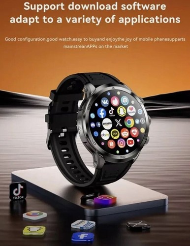 4G Android 8.1 SMARTWatch 128GB 1,95" ekran dotykowy HD Obrotowa kamera, GPS, 1990mAh - Zdjęcie 21 z 23