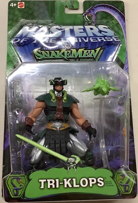2003 MOTU Vs. The Snakemen Tri-Klops Mattel Action Figure w/ Protector Read
