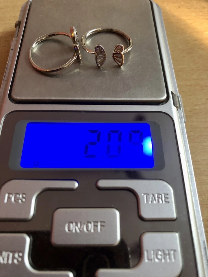 2 Stück 925 Sterling Silber + cz Zehenringe verstellbar, hochglanzpoliert, ve... - Bild 4 von 4