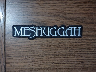 MESHUGGAH,SEW ON WHITE EMBROIDERED PATCH