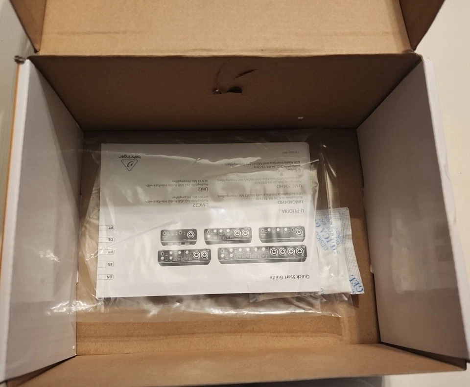 NEW! Behringer U-PHORIA UM2 Audiophile 2x2 USB Audio Interface Black Missing USB - Image 4 of 4