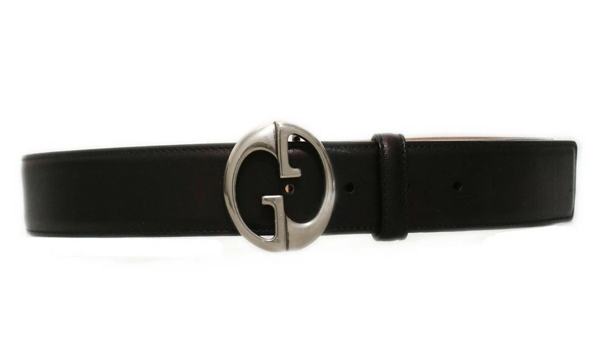 GUCCI 1973 Logo Leather Belt (SIZE 34)