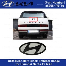 86305P6110 Genuine OEM Matt Black Emblem Badge for Hyundai SANTAFE MX5 2023-2024
