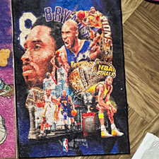 NBA Bryant 3x5 Rectangle Polyester Area Rug Non-Slip Multicolor Basketball