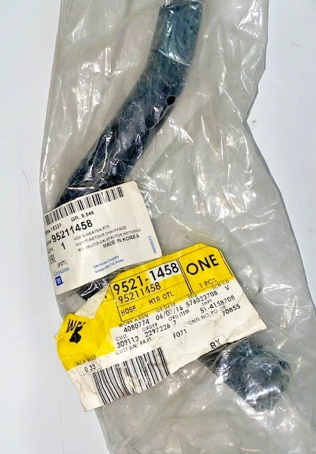 Manguera de salida de calefacción original 2004-2011, pieza nueva OEM, número de pieza 95211458 Foto 3 de 4