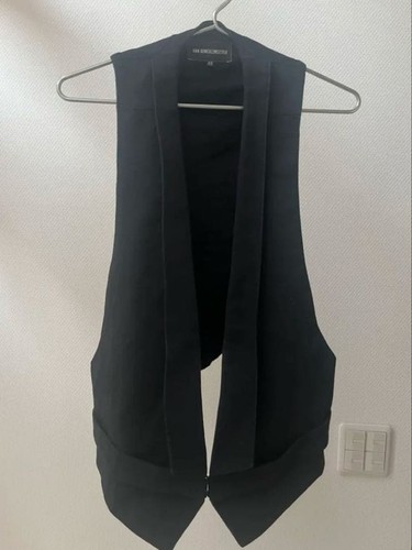 Ann Demeulemeester, ANN DEMEULEMEESTER 2010 Vest Gilet Black Size XS Vintage Archive Designer Used