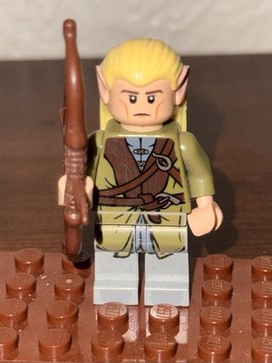 Lego Lord of the Rings Legolas Olive Green Minifigure - lor015 from 9473, 79008