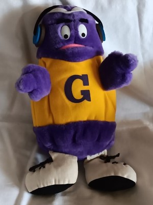 Vintage 1984 McDonald's GRIMACE with Headphones Purple Plush 14