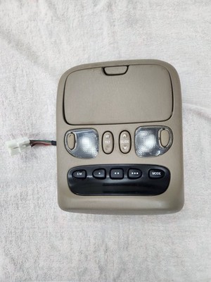01-07 Toyota Sequoia Overhead Console Dome Light Digital Sunroof Tan TESTED