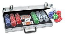 ProPoker Professional 300/500 Chip Poker Set with dice in Aluminium case