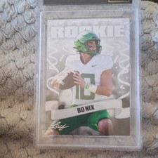 Leaf 2024 Draft Bo Nix Prized Rookie PR2 Rookie Insert Oregon Ducks PSA