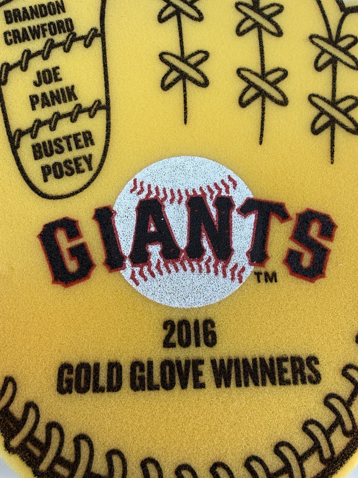 San Francisco Giants Gold Glove Foam Finger Mitt Crawford Panik Posey 2017 MLB - Image 3 of 4
