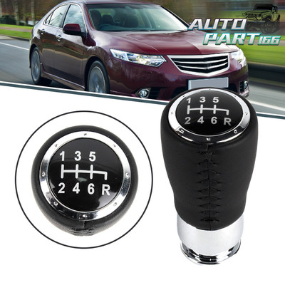 6 Speed Black Gear Shift Knob For HONDA ACCORD VIII 8 MK8 2008-2014