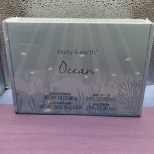 Body  Earth Spa Gift Bath and Body Set, Ocean Scented Spa Box for Her