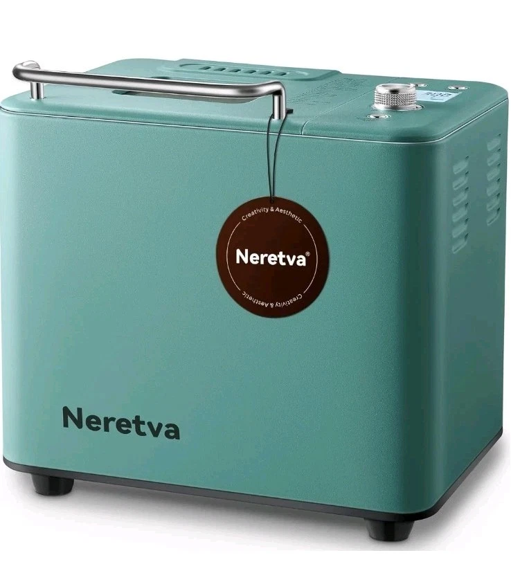 Neretva PE8866GR Bread Maker 20-in-1 2LB Dual Heater Green New Open Box