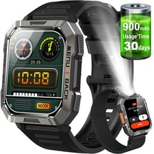 Military Smart Watches Men Health Monitor Bluetooth CALL /Smart Notifications US