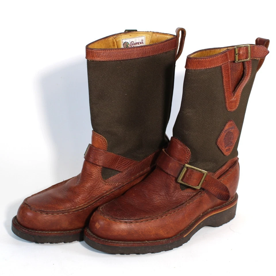 Botas de caza Chippewa Upland Snake 10” Pull-on para hombre 6,5 EE suela Vibram punta mocc Foto 3 de 4