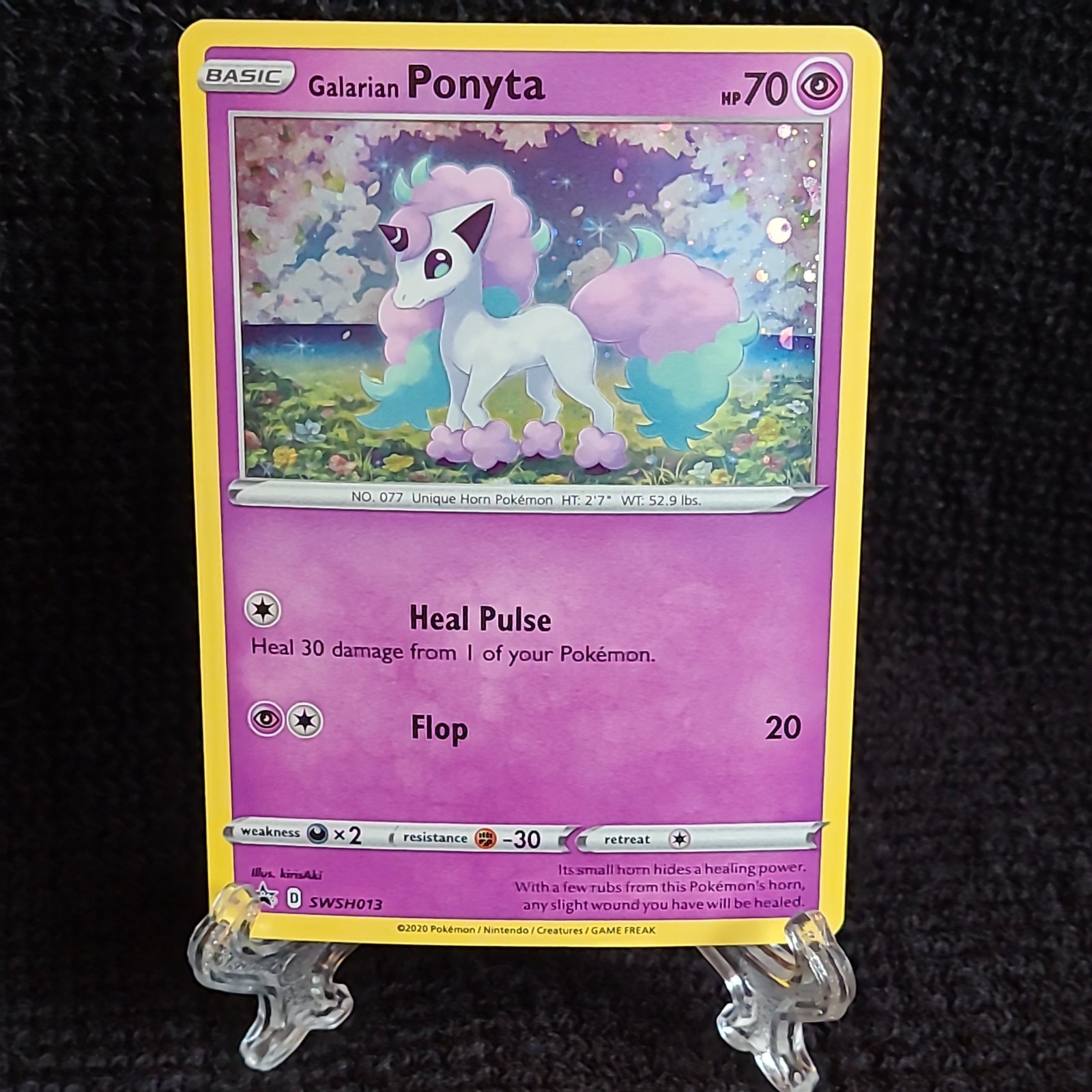 Pokémon TCG | Galarian Ponyta Cosmos Holo SWSH013 Black Star Promo | NM/Mint