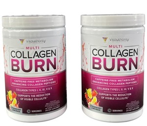2 Vitauthority Multi Collagen Burn Cellulite Peptides Strawberry Lemonade Flavor